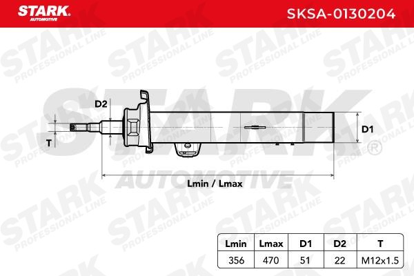 STARK Suspension shocks SKSA-0130204 for BMW 3 Series