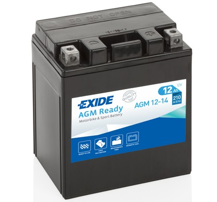 SANGLAS 500 Batterie 12V 14Ah 210A B0 AGM-Batterie EXIDE AGM Ready AGM12-14