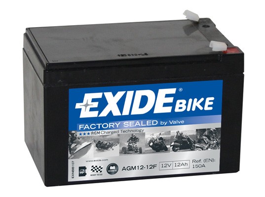 EXIDE AGM Ready AGM12-12F Battery 12V 12Ah 150A B0 AGM Battery