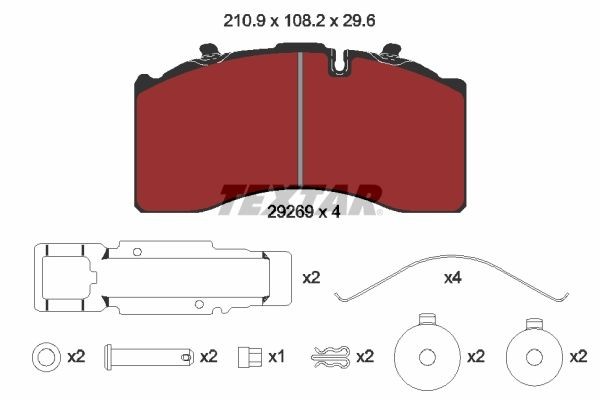 TEXTAR Brake pad kit 2926901