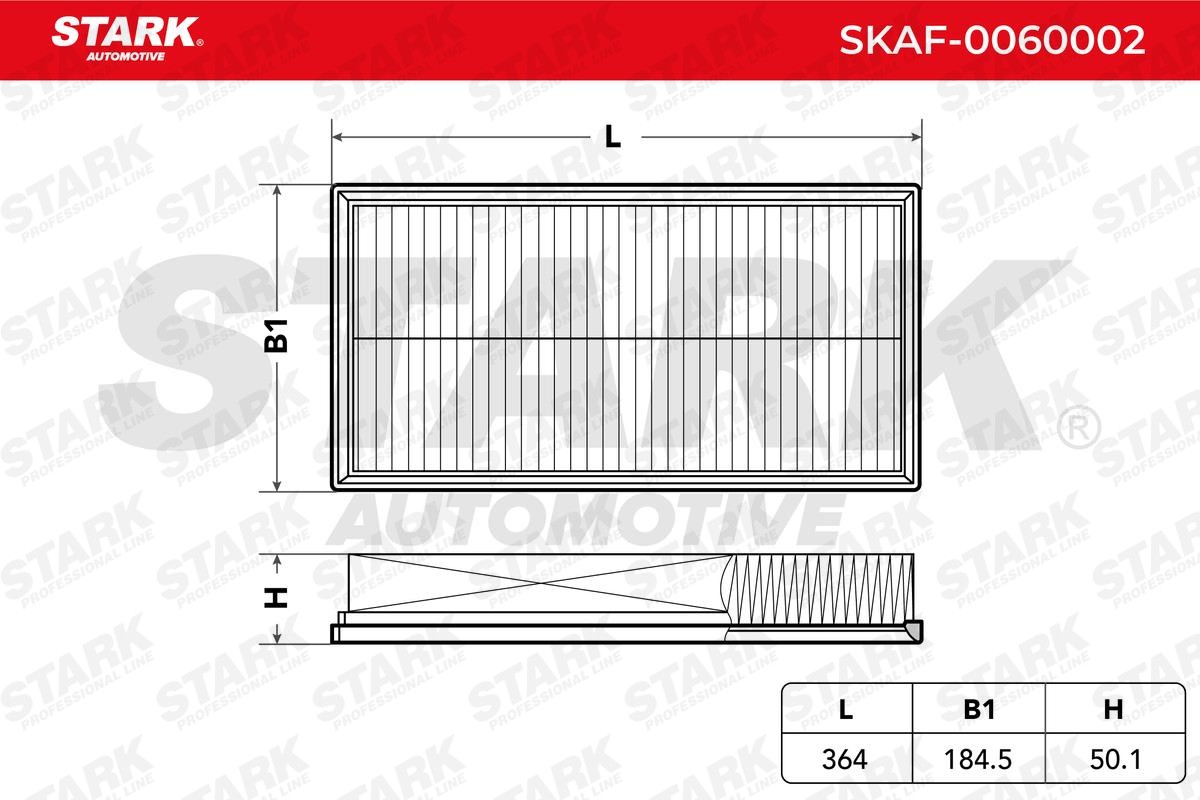 SKAF0060002 Engine air filter STARK SKAF-0060002 review and test