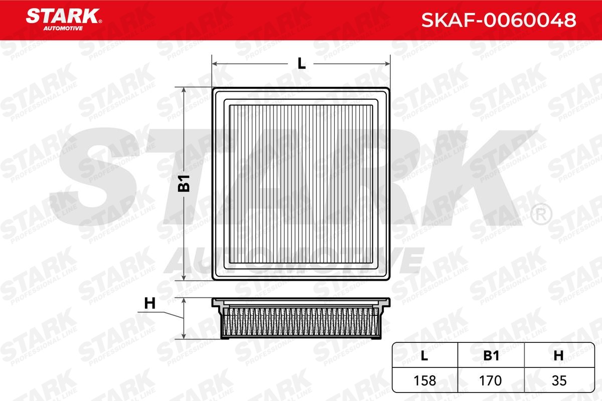 SKAF0060048 Engine air filter STARK SKAF-0060048 review and test