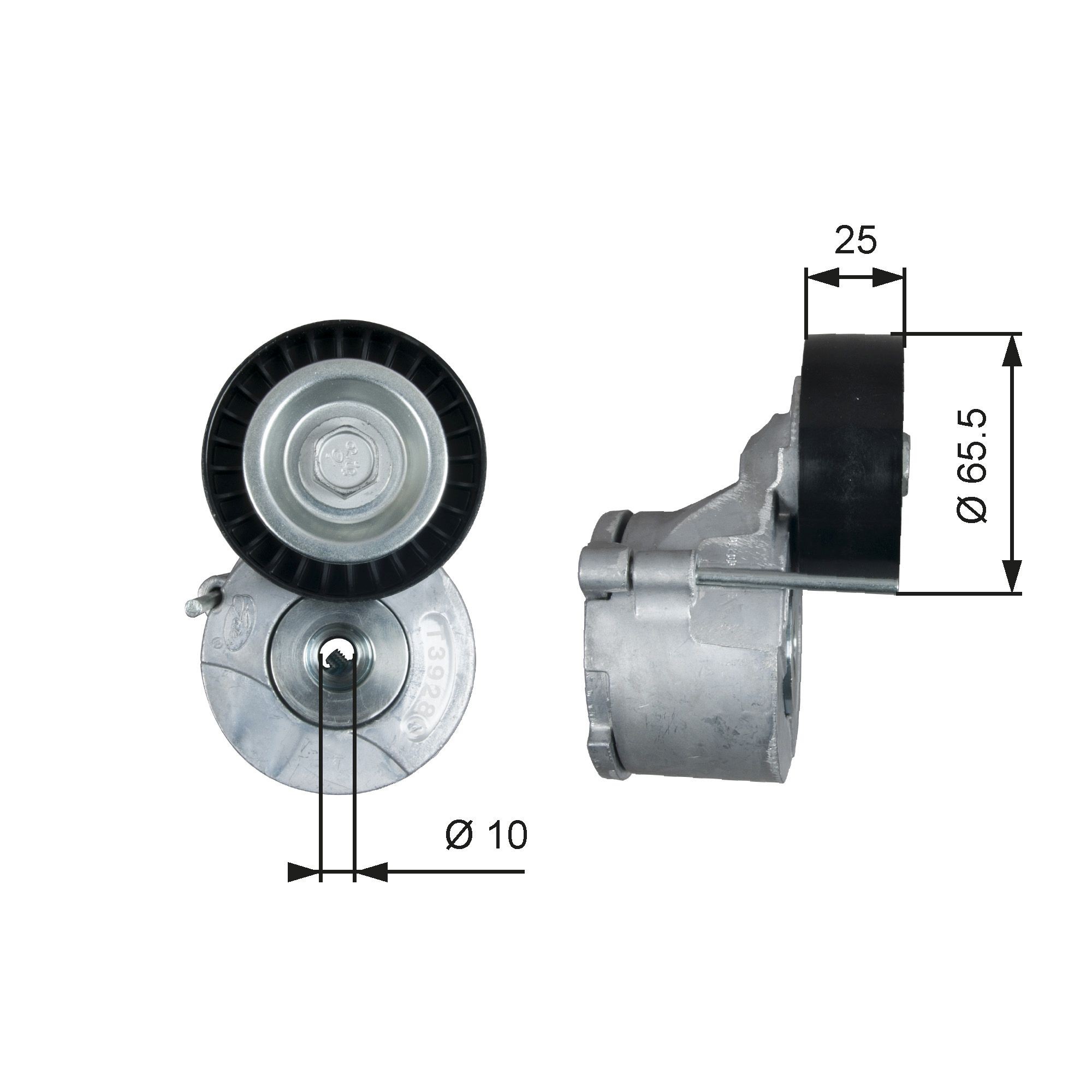7808-21479 GATES PowerGrip™ Ø: 65,5mm, Width: 25mm Tensioner pulley, v-ribbed belt T39281 buy