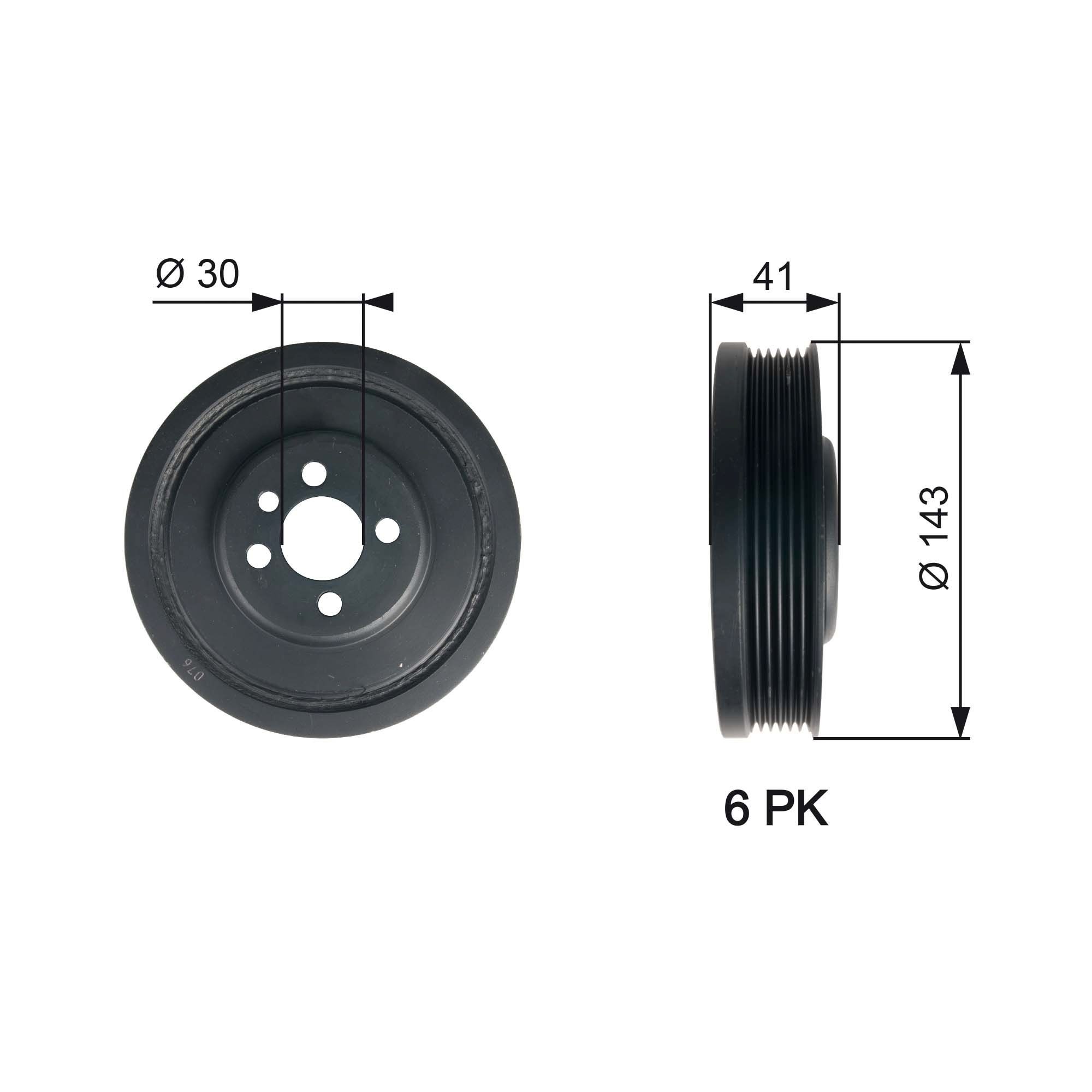 Ford Crankshaft pulley GATES TVD1001 at a good price