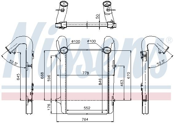 NISSENS 97059 Ladeluftkühler für DAF XF 105 LKW in Original Qualität