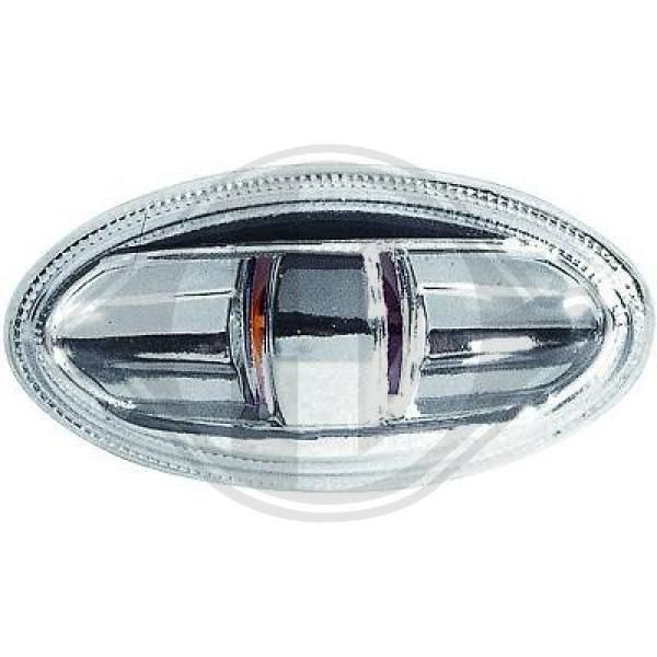 DIEDERICHS 6600078 Side indicator Crystal clear, lateral installation, both sides, with bulb, with bulb holder, WY5W