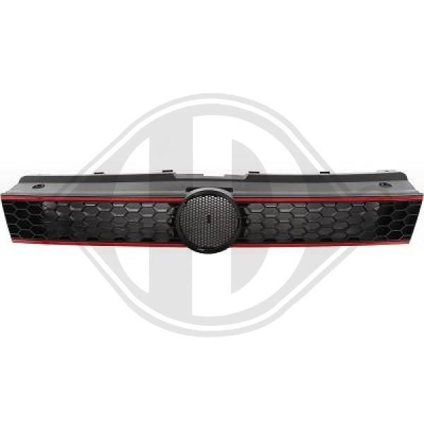 DIEDERICHS 2206840 Grille assembly Black, Red Volkswagen SHARAN 2019 in original quality