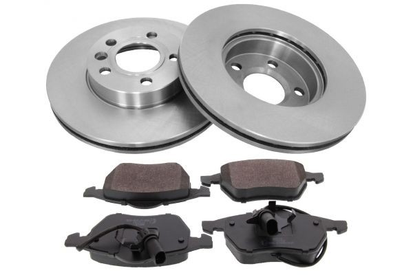 MAPCO 47669 Brake discs and pads set Front Axle, Vented, with integrated wear sensor