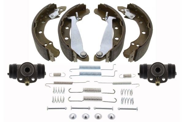 MAPCO 9756 Brake Shoe Set Rear Axle, 200 x 40 mm, with accessories, with wheel brake cylinder, Set