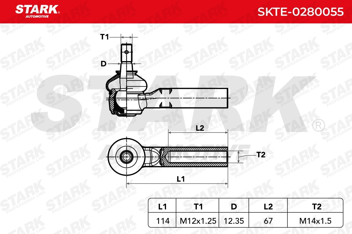 OEM-quality STARK SKTE-0280055 Track rod end