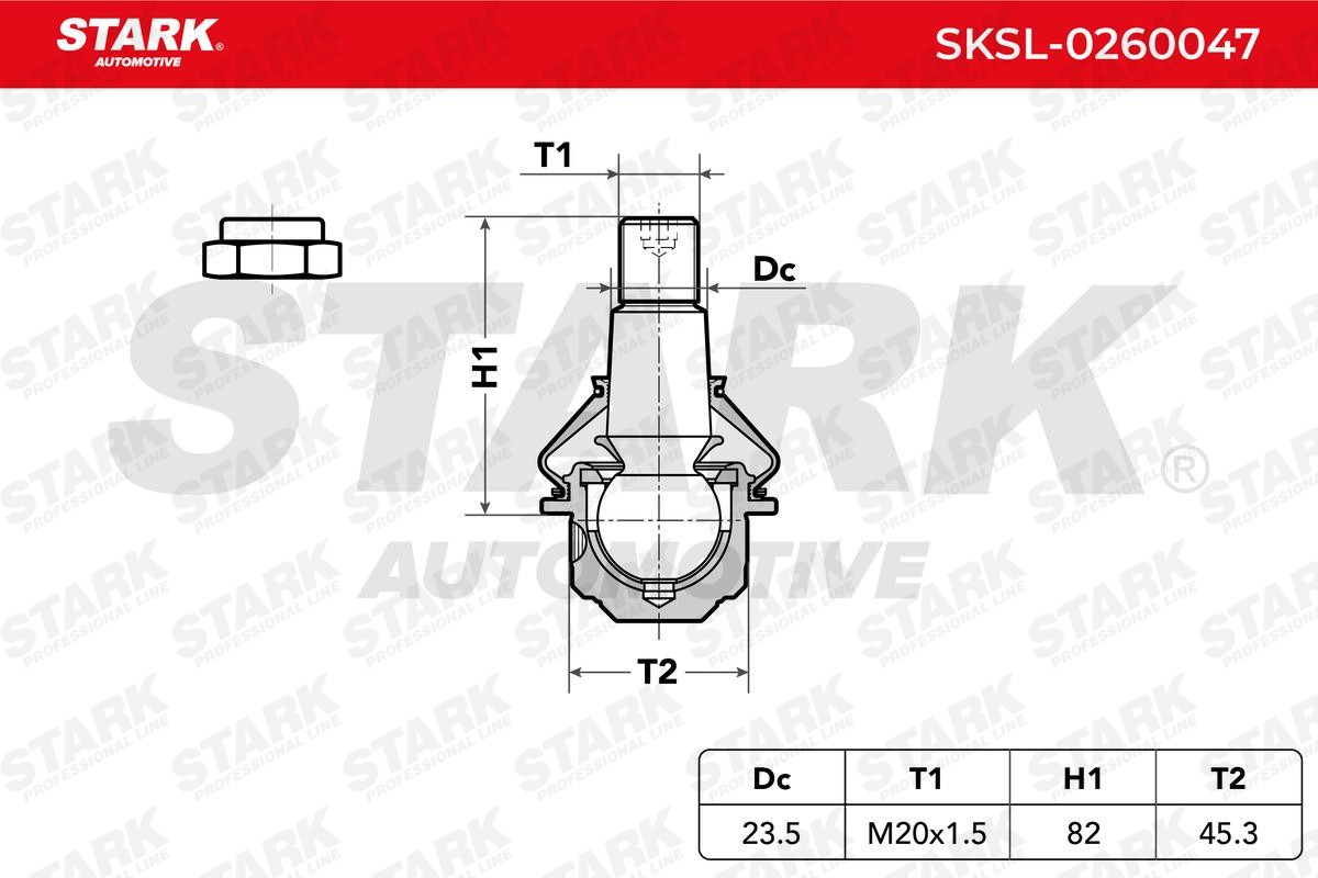 OEM-quality STARK SKSL-0260047 Ball Joint