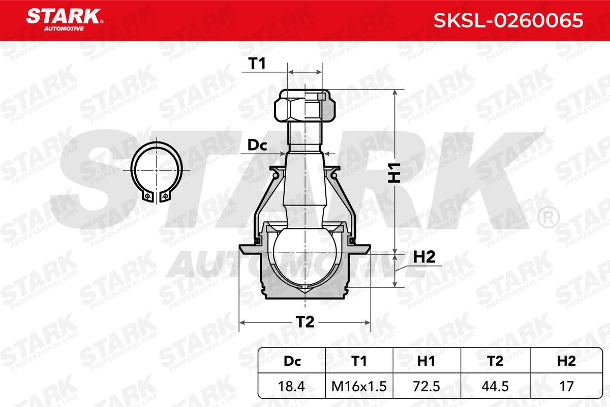 Ball Joint SKSL-0260065 from STARK