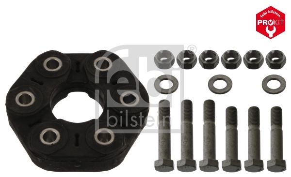 Drive shaft coupler FEBI BILSTEIN Bolt Hole Circle Ø: 96mm, Ø: 135mm, with bolts/screws, with washers, with nuts - 43472