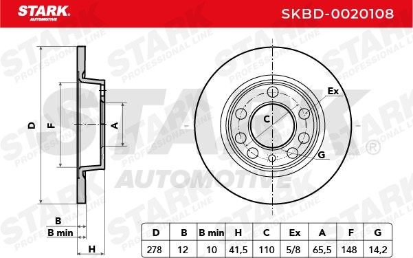 Bremsscheibe SKBD-0020108 von STARK