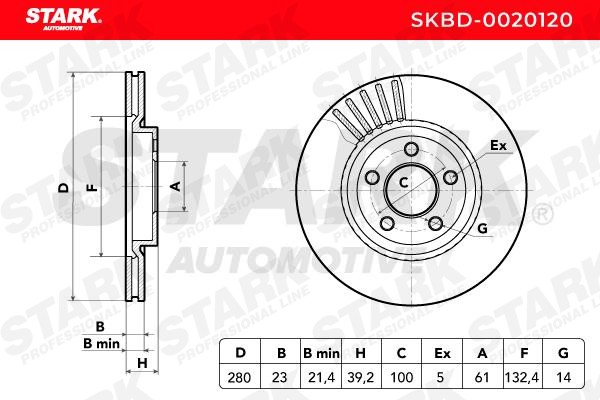 STARK Brake discs SKBD-0020120 buy online
