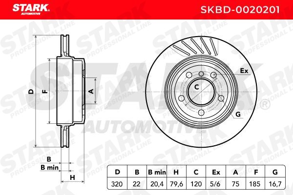 OEM-quality STARK SKBD-0020201 Brake rotor