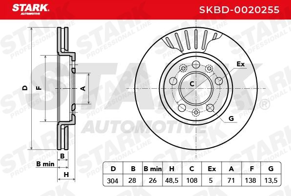 SKBD-0020255 Zavorni kolut STARK - Znižane cene