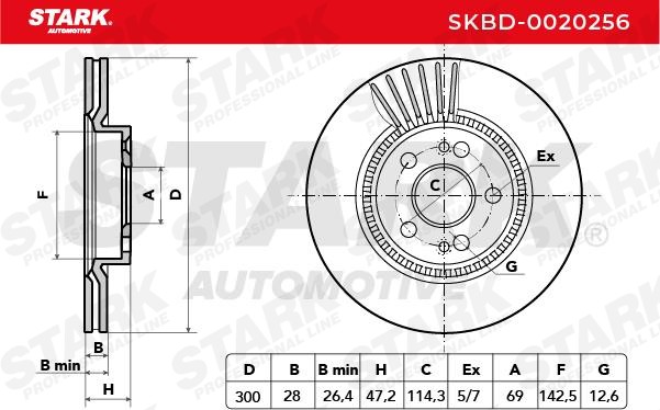 STARK Brake rotors SKBD-0020256