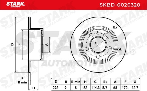 Bremsscheibe SKBD-0020320 von STARK
