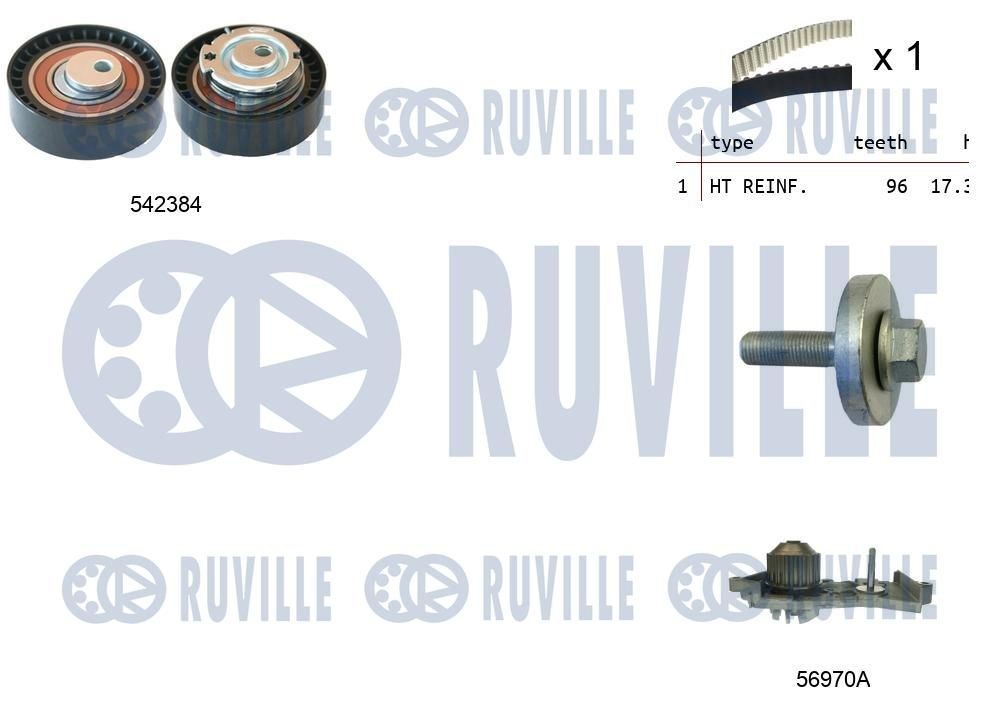 RUVILLE 56364711 Cambelt and water pump Audi A4 Convertible 1.8 T 170 hp Petrol 2003 price