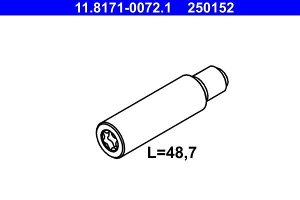 ATE 11.8171-0072.1 MERCEDES-BENZ S-Class 2002 Brake caliper slider bolts