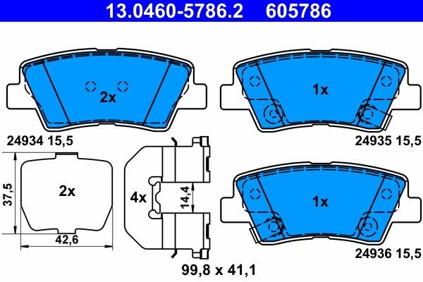 ATE Brake pad kit 13.0460-5786.2