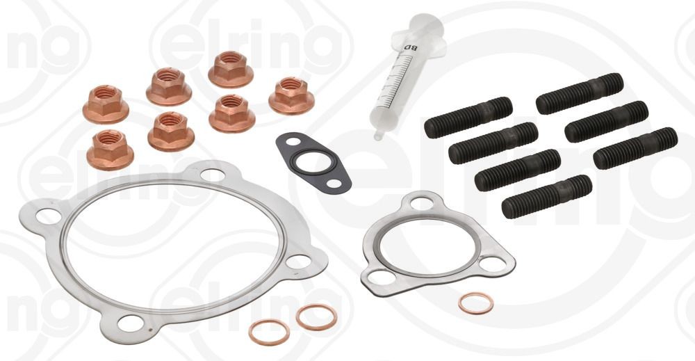 717.951 ELRING Exhaust mounting kit PORSCHE with gaskets/seals, with bolts/screws