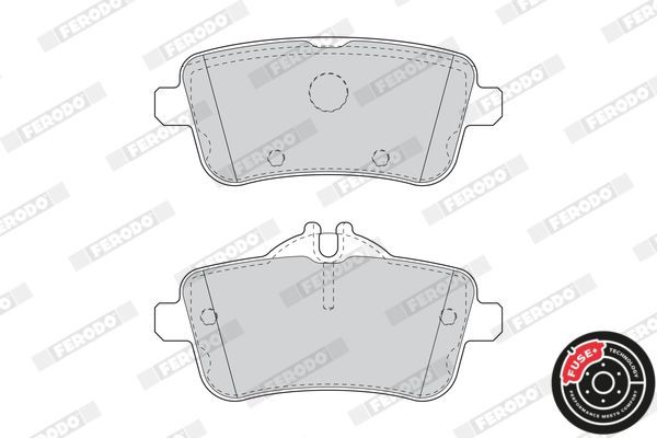FDB4587 Set of brake pads 25215 FERODO prepared for wear indicator, with accessories