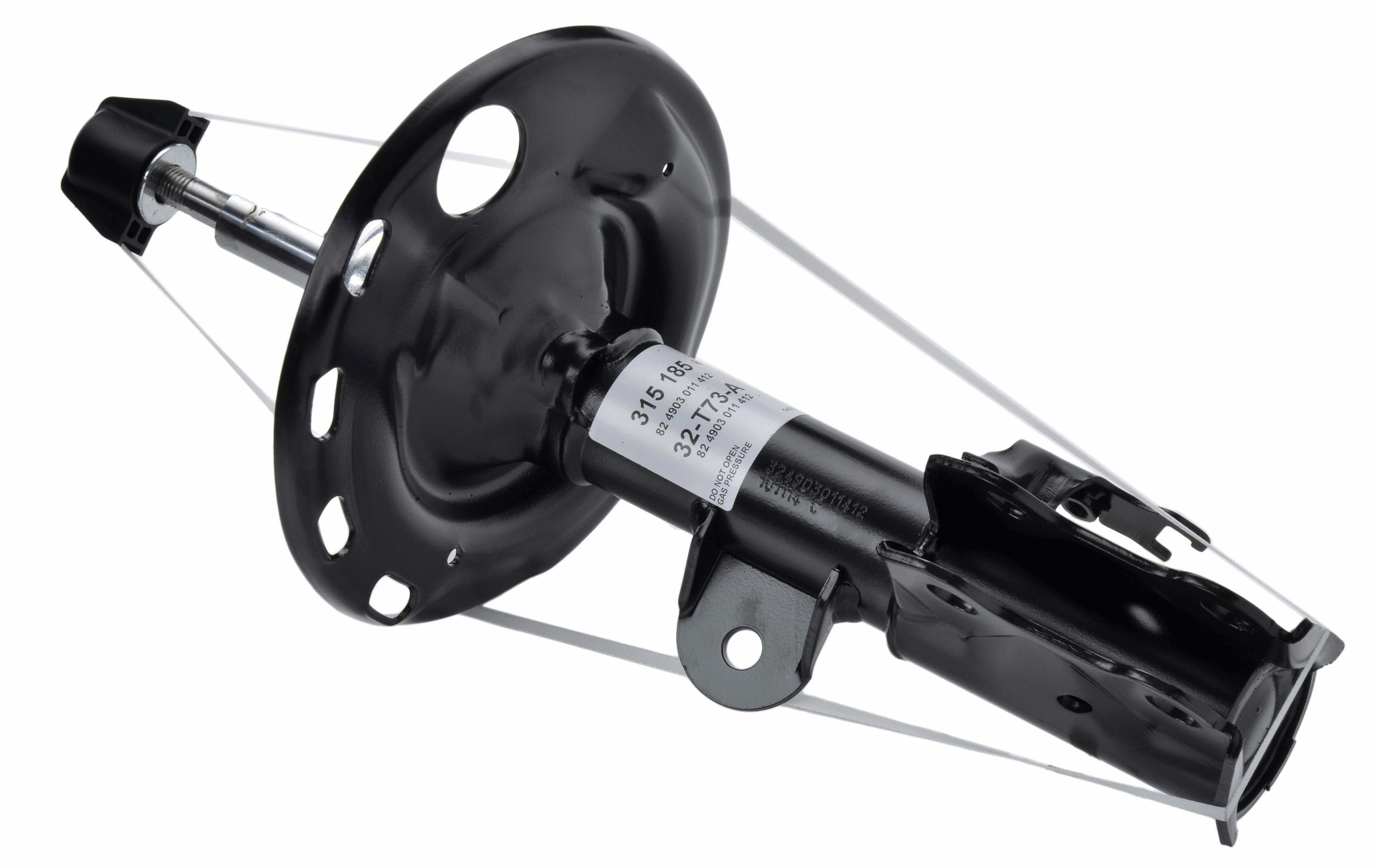 SACHS 315 185 Shock absorber Left, Gas Pressure, Twin-Tube, Suspension Strut, Top pin
