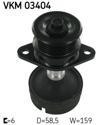 Alternator pulley SKF Width: 31,3mm, Requires special tools for mounting - VKM 03404