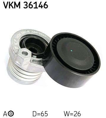 SKF Ø: 65mm, Width: 26mm Tensioner pulley, v-ribbed belt VKM 36146 buy