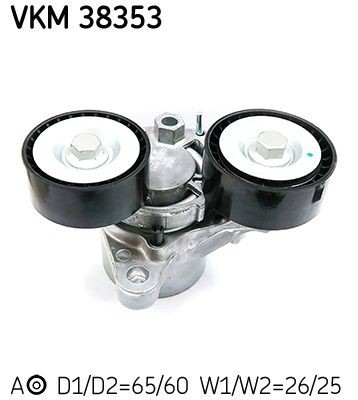 SKF VKM38353 Tensioner pulley, v-ribbed belt BMW E93 320d 2.0 200 hp Diesel 2013 price