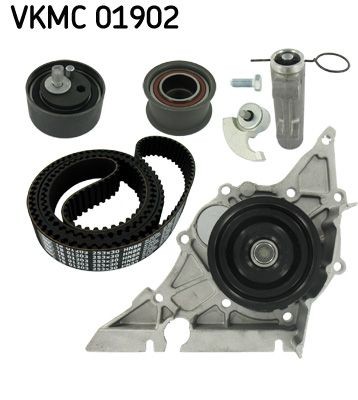 VKMA 01902 SKF with tensioner pulley damper, Number of Teeth: 253, with trapezoidal tooth profile Timing belt and water pump VKMC 01902 buy