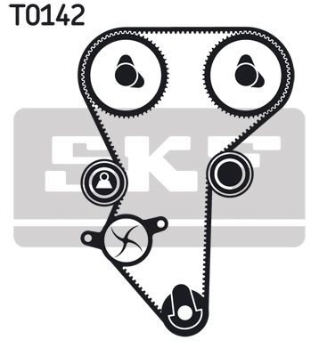 SKF Timing belt kit with water pump VKMA 03214 buy online