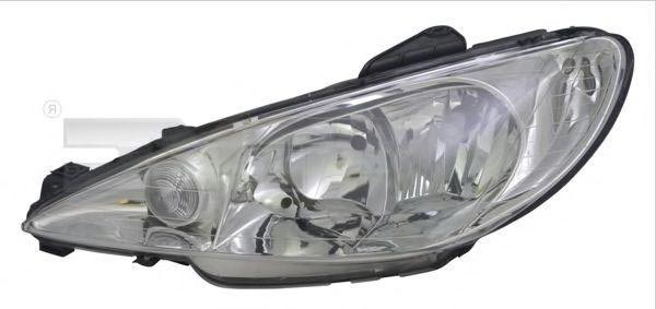 20-14364-05-2 TYC Headlight Left, H7, H1, for right-hand traffic