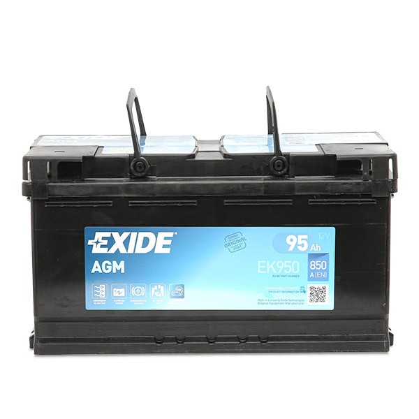 EK950 (017AGM) EXIDE EK950 Start-Stop Batterie 12V 95Ah 850A B13 AGM- Batterie