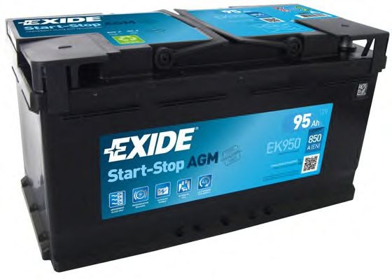 EK950 Stop start battery EXIDE AGM95SS review and test