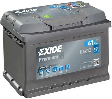 075TE EXIDE EA612 Starterbatterie 12V 61Ah 600A B13 Bleiakkumulator Škoda in Original Qualität