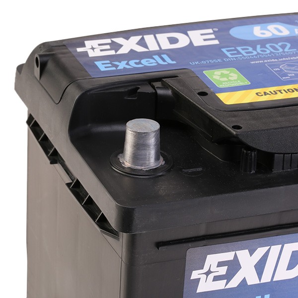 075SE EXIDE EB602 EXCELL Batterie 12V 60Ah 520A B13