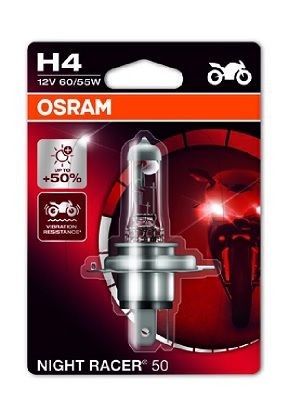 H4 OSRAM NIGHT RACER 50 H4 12V 60/55W P43t, Halogen High beam bulb 64193NR5-01B buy