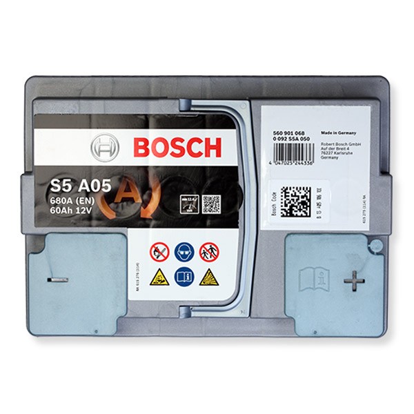 0092S5A050 Stop start battery BOSCH 12V 60AH 680A review and test