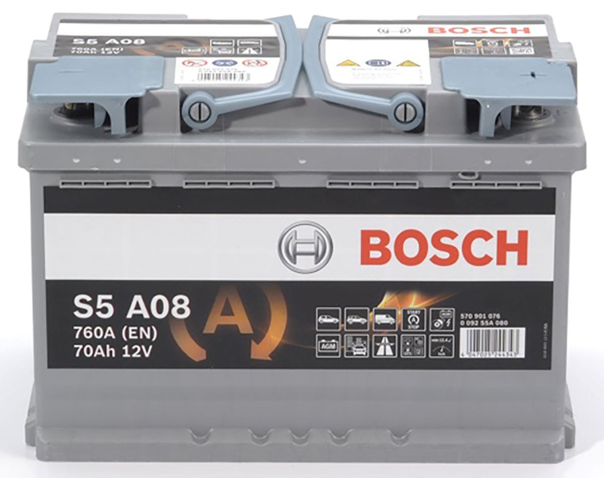BOSCH 0 092 S5A 080 S5 AGM Starterbatterie 12V 70Ah 760A L3 B13
