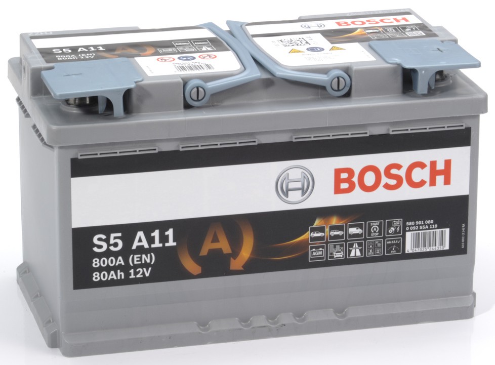 0 092 S5A 110 BOSCH S5 A11 S5 Batterie 12V 80Ah 800A B13 AGM
