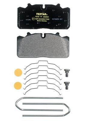 TEXTAR 2928501 Brake pad set epad, prepared for wear indicator