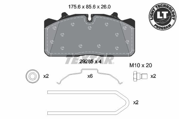 TEXTAR Brake pad kit 2928501