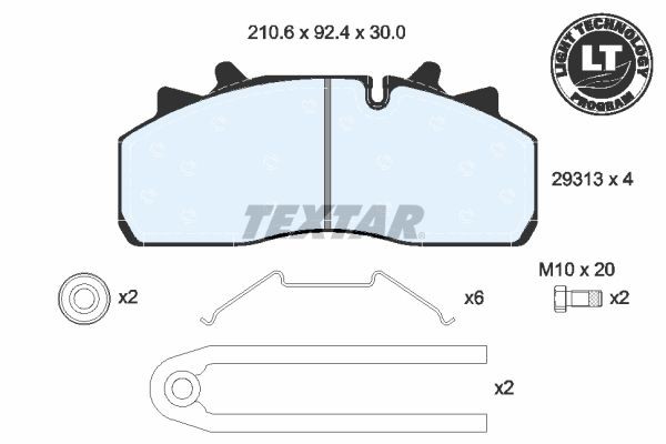 TEXTAR Brake pad kit 2931302
