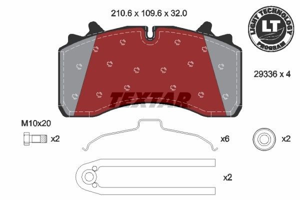 TEXTAR Brake pad kit 2933601