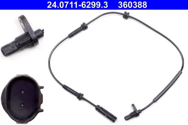 360388 ATE 746mm Length: 746mm Sensor, wheel speed 24.0711-6299.3 buy