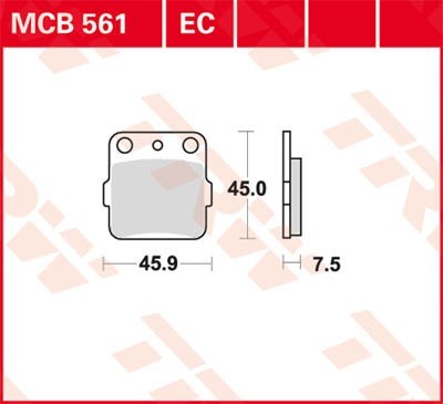 TRW Organic Allround Height: 45mm, Width: 45,9mm, Thickness: 6,5mm Brake pads MCB561 buy