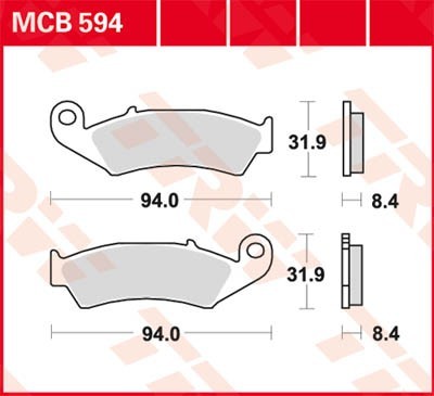 Bremsbeläge MCB594 Niedrige Preise - Jetzt kaufen!